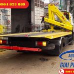 Xe cứu hộ sàn trượt càng kéo Hyundai 110S gắn cẩu Hyva